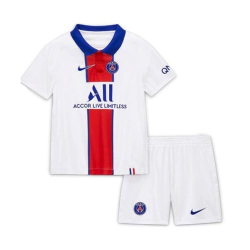 Camiseta Paris Saint Germain Segunda Equipación Niños 2020-2021 Blanco